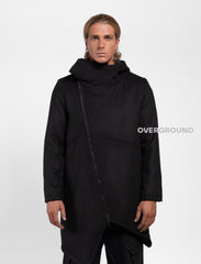 Giaccone con cerniera trasversale e bottone a chiudere - OVERGROUND STORE