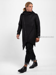 Giaccone con cerniera trasversale e bottone a chiudere - OVERGROUND STORE