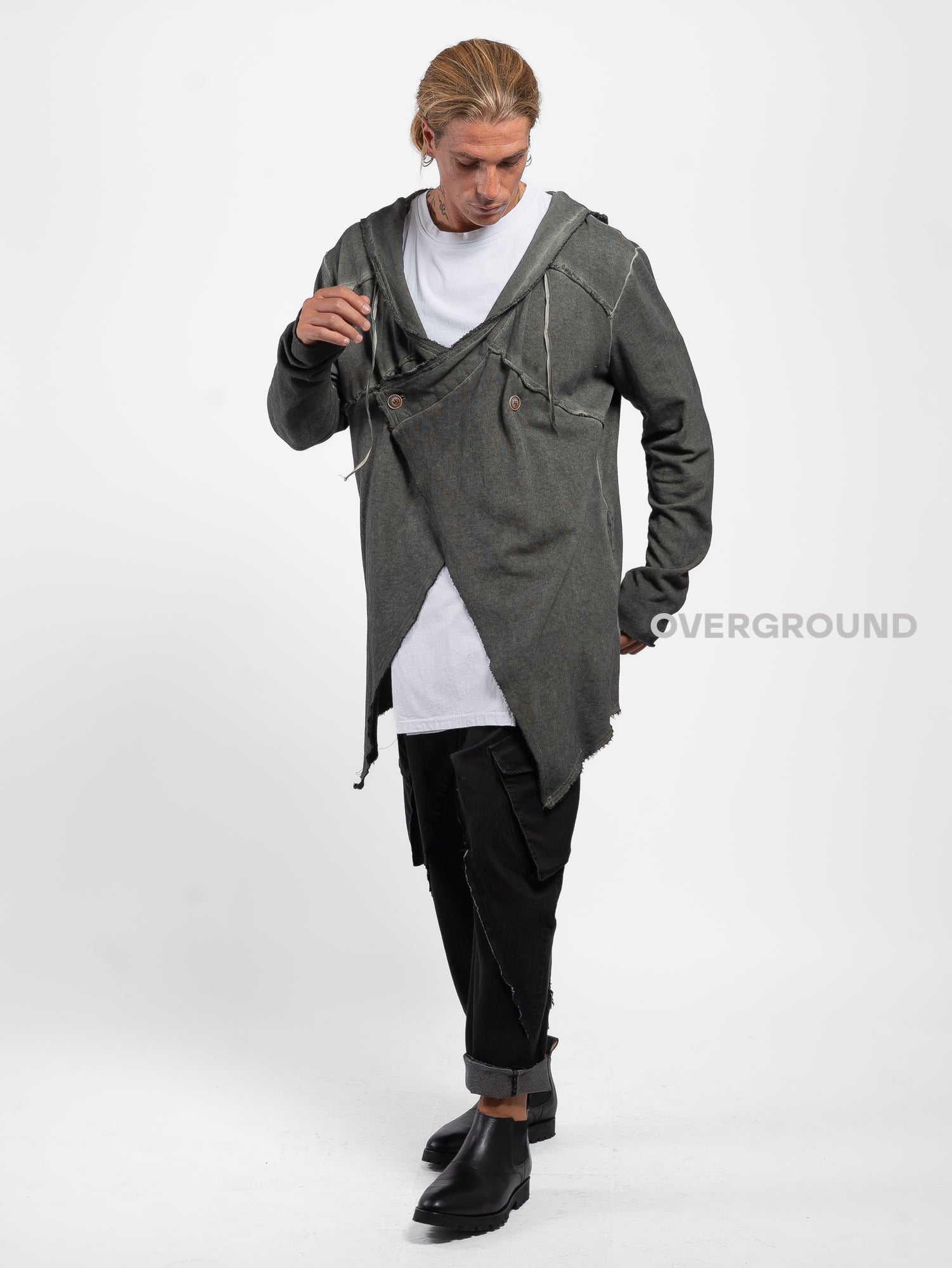 GIACCA SPOLVERINO CON ABBOTTONATURA LATERALE Z - OVERGROUND STORE