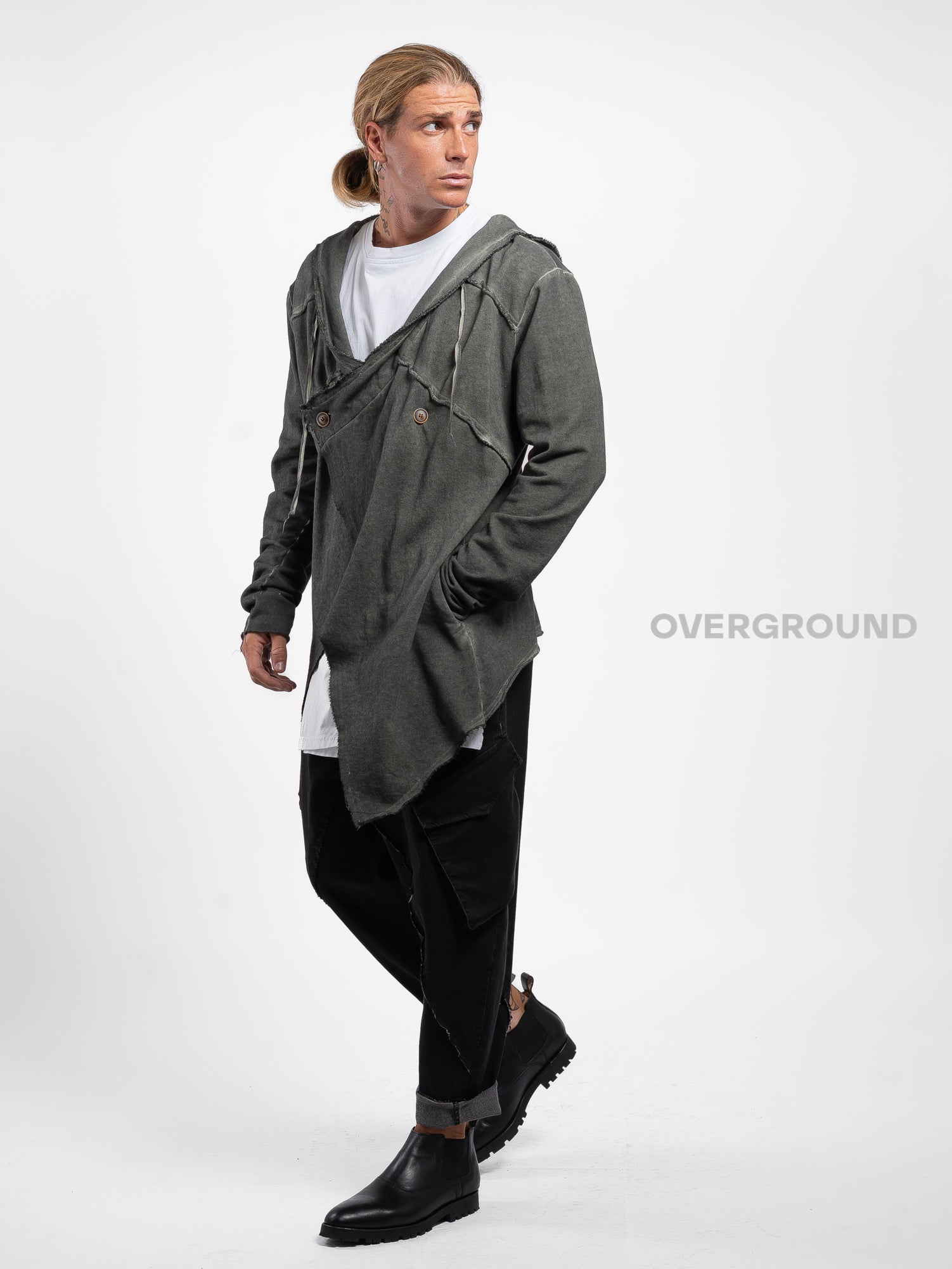 GIACCA SPOLVERINO CON ABBOTTONATURA LATERALE Z - OVERGROUND STORE