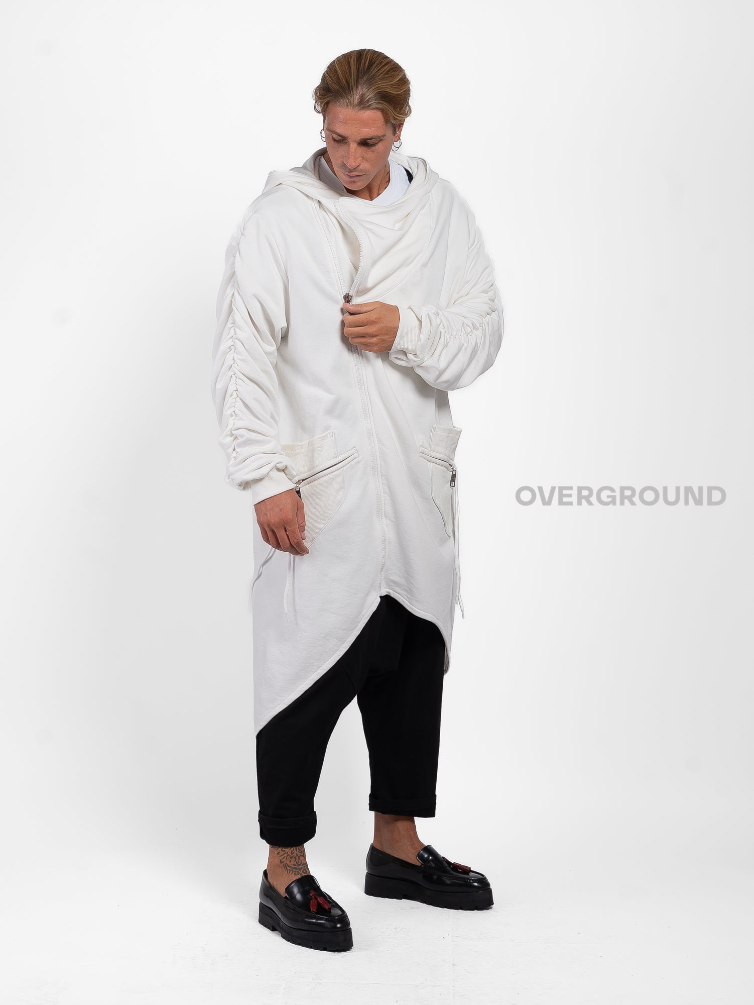 TRENCH FELPA LUNGA CON CERNIERA ASIMMETRICA Z - OVERGROUND STORE