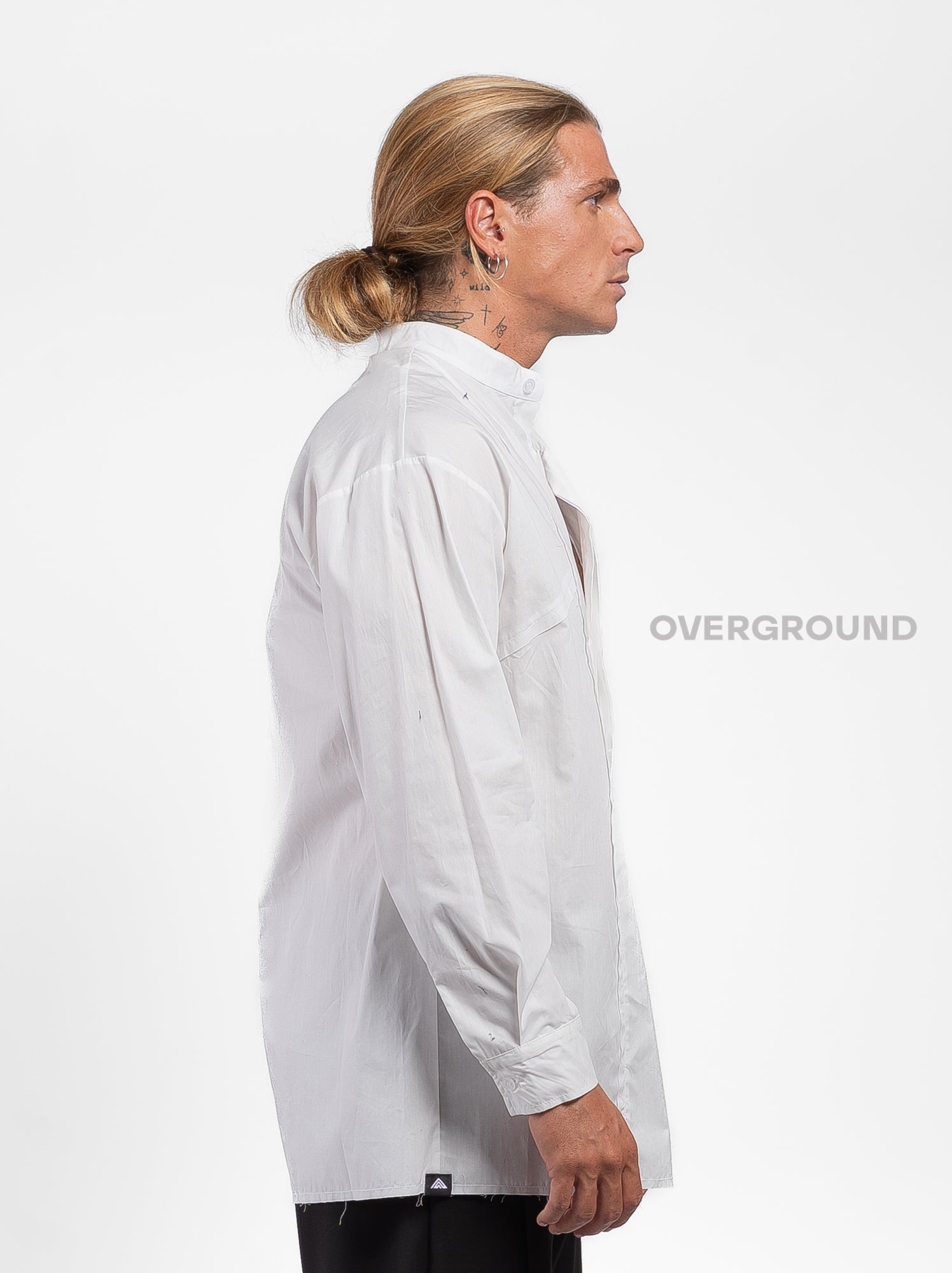CAMICIA COLLO COREANA CON ABBOTTONATURA CENTRALE Z - OVERGROUND STORE
