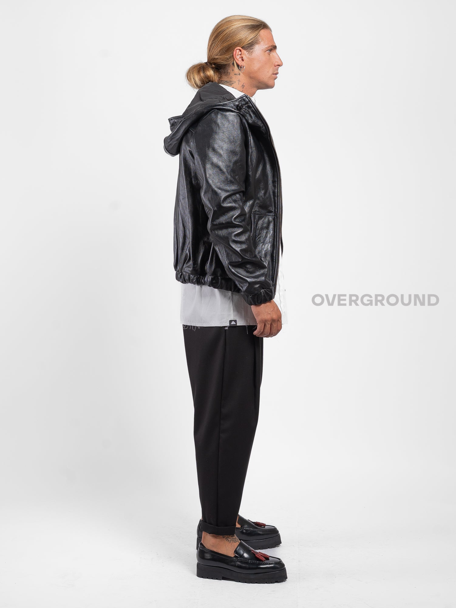 Giubbotto con cerniera in pelle - OVERGROUND STORE