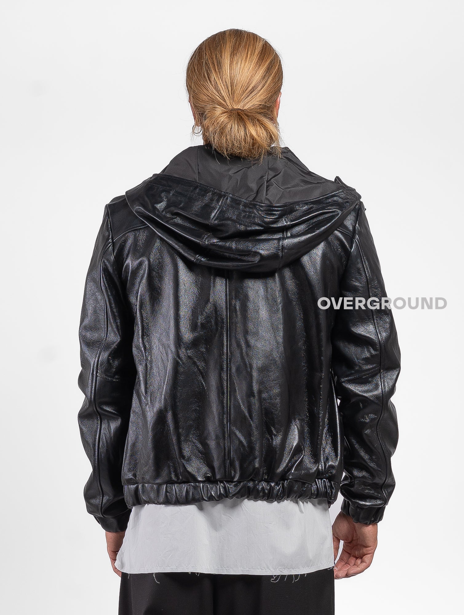 Giubbotto con cerniera in pelle - OVERGROUND STORE