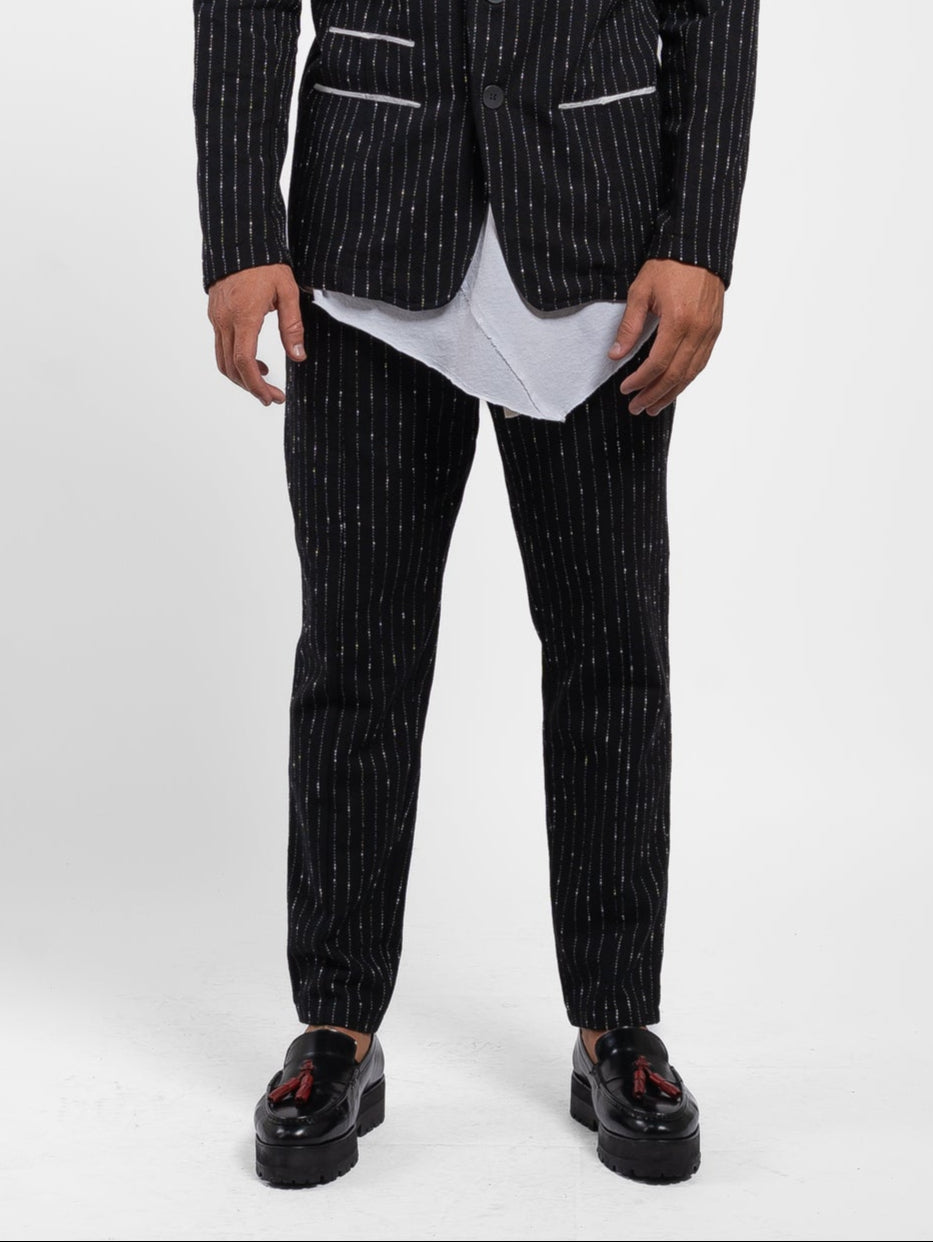 PANTALONE COTONE GESSATO CON TASCHE DAVANTI - OVERGROUND STORE