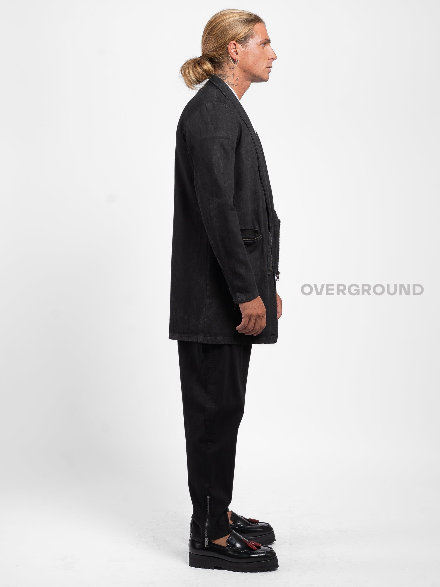 Giacca sciallata con cerniera e tasche davanti - OVERGROUND STORE