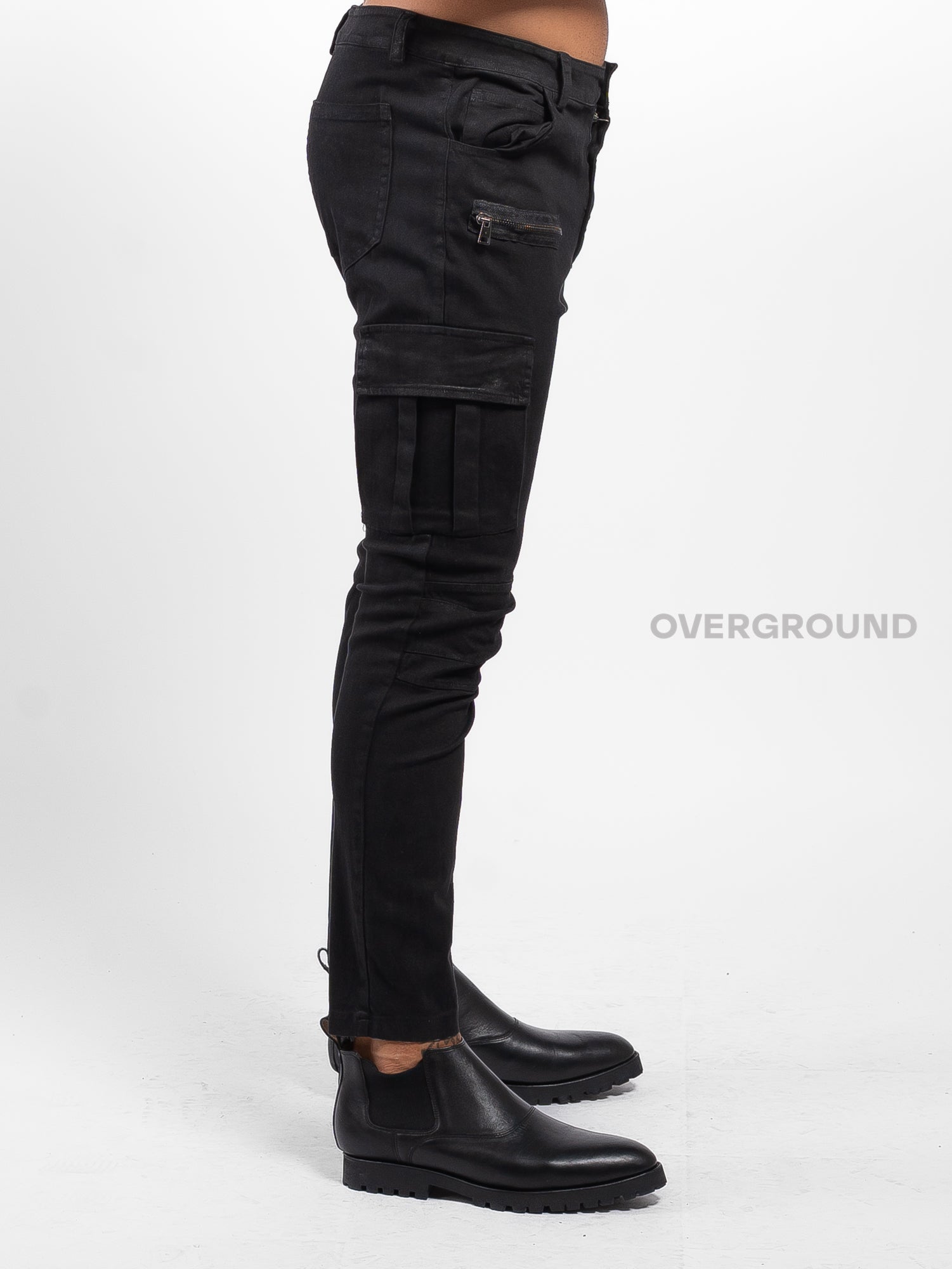 Pantalone skinny con tasca e cerniera - OVERGROUND STORE