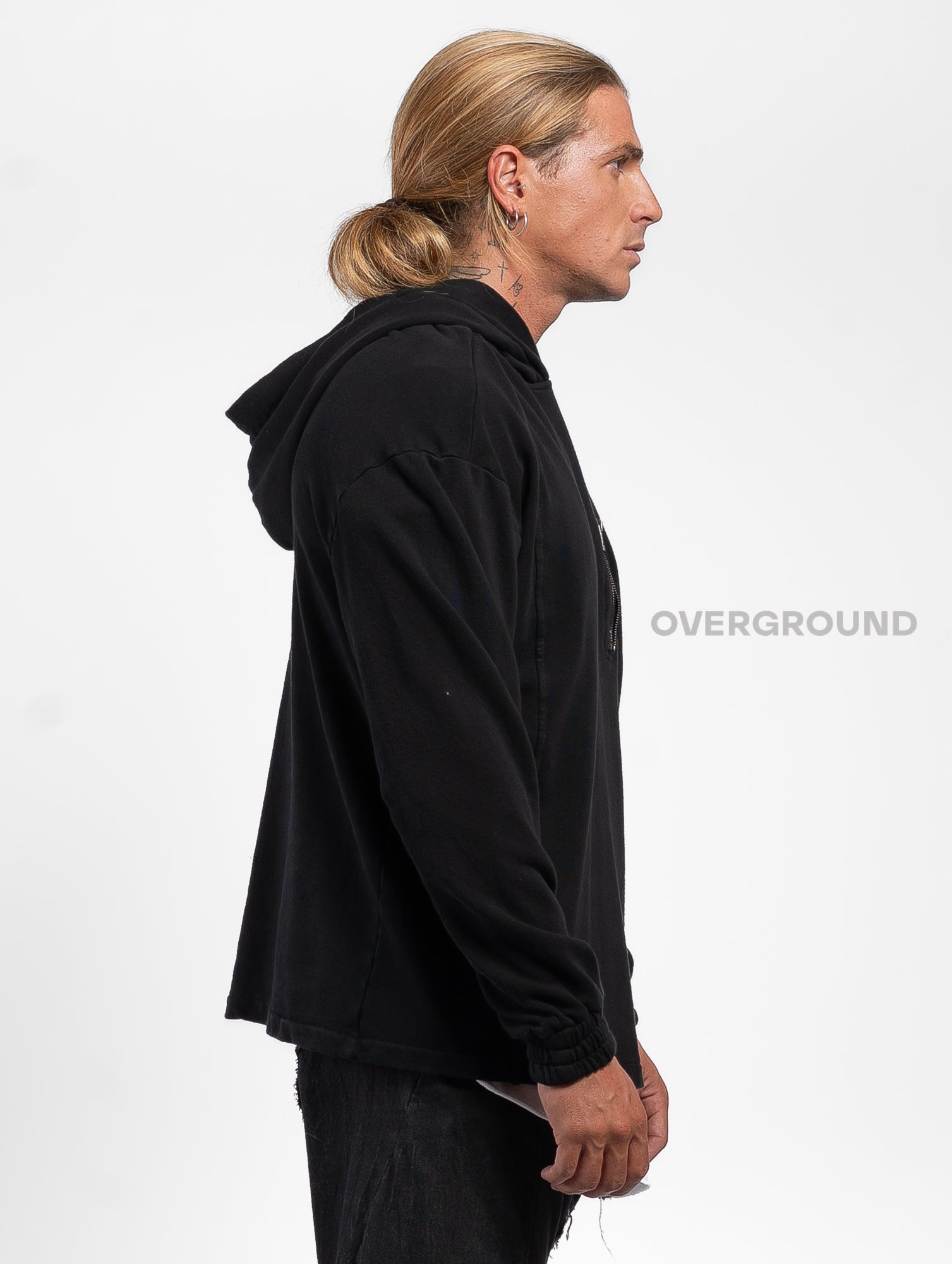 FELPA CON CERNIERA DAVANTI E CAPPUCCIO - OVERGROUND STORE