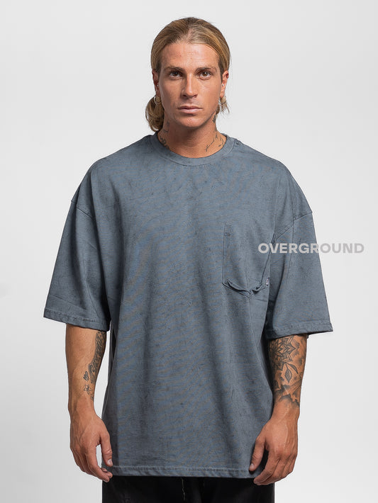 T- SHIRT OVER CON MANICHE LARGHE TESSUTO MESCIATO