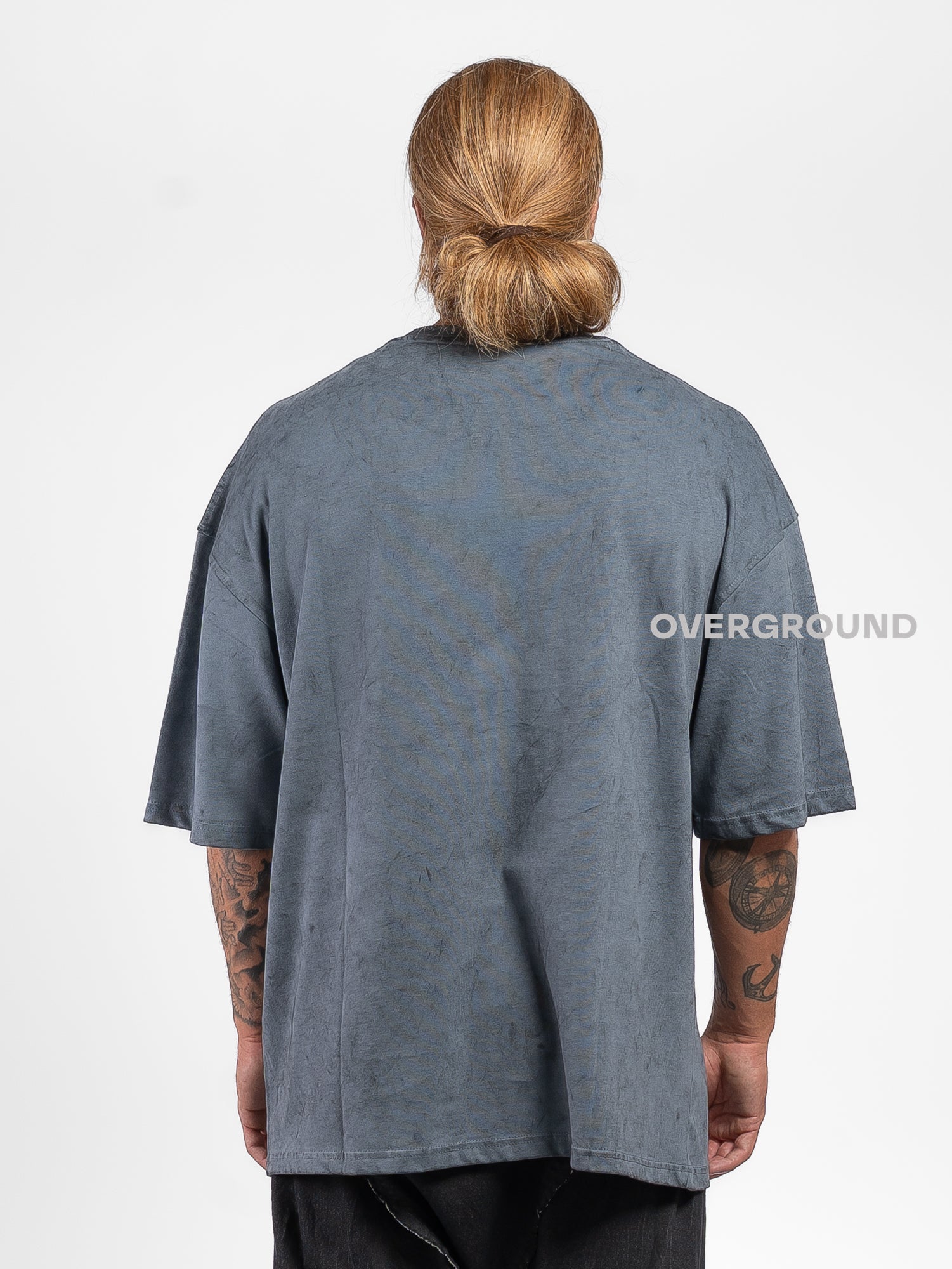 T- SHIRT OVER CON MANICHE LARGHE TESSUTO MESCIATO - OVERGROUND STORE
