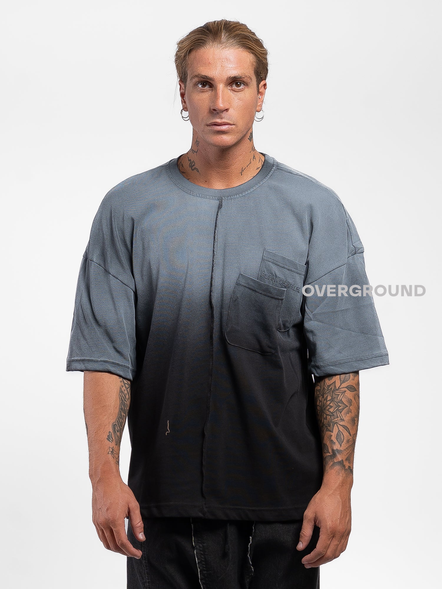 T- SHIRT OVER CON MANICHE LARGHE SFUMATA - OVERGROUND STORE