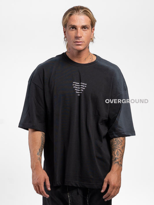 T- SHIRT OVER CON MANICHE LARGHE SFUMATA