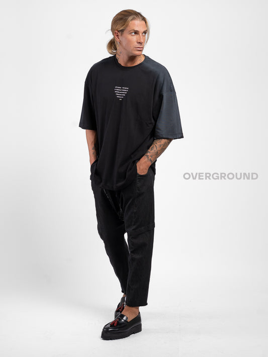 T- SHIRT OVER CON MANICHE LARGHE SFUMATA