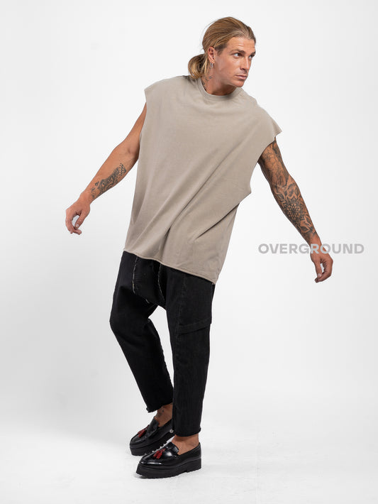 T-SHIRT OVER SMANICATA COLLO TONDO