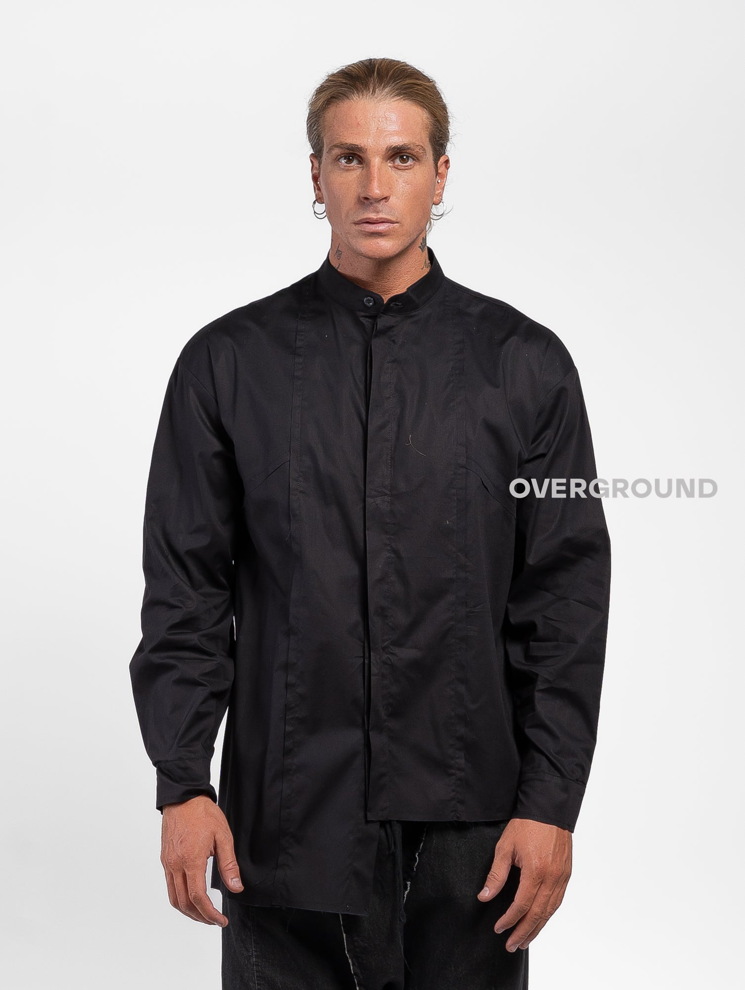 CAMICIA COLLO COREANA CON ABBOTTONATURA CENTRALE Z - OVERGROUND STORE