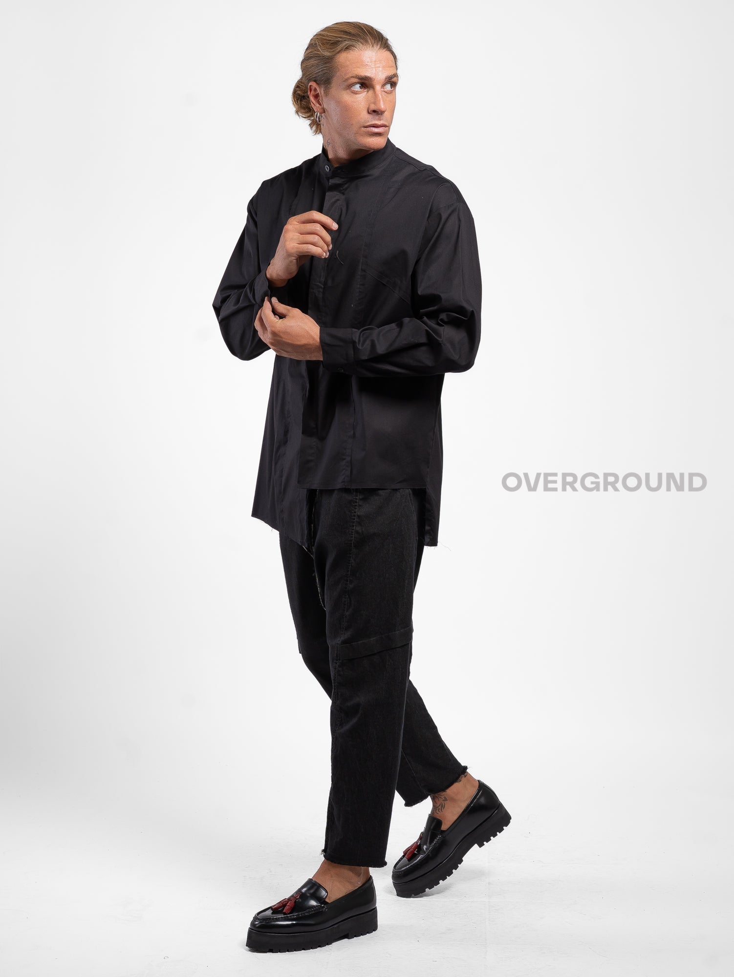 CAMICIA COLLO COREANA CON ABBOTTONATURA CENTRALE Z - OVERGROUND STORE