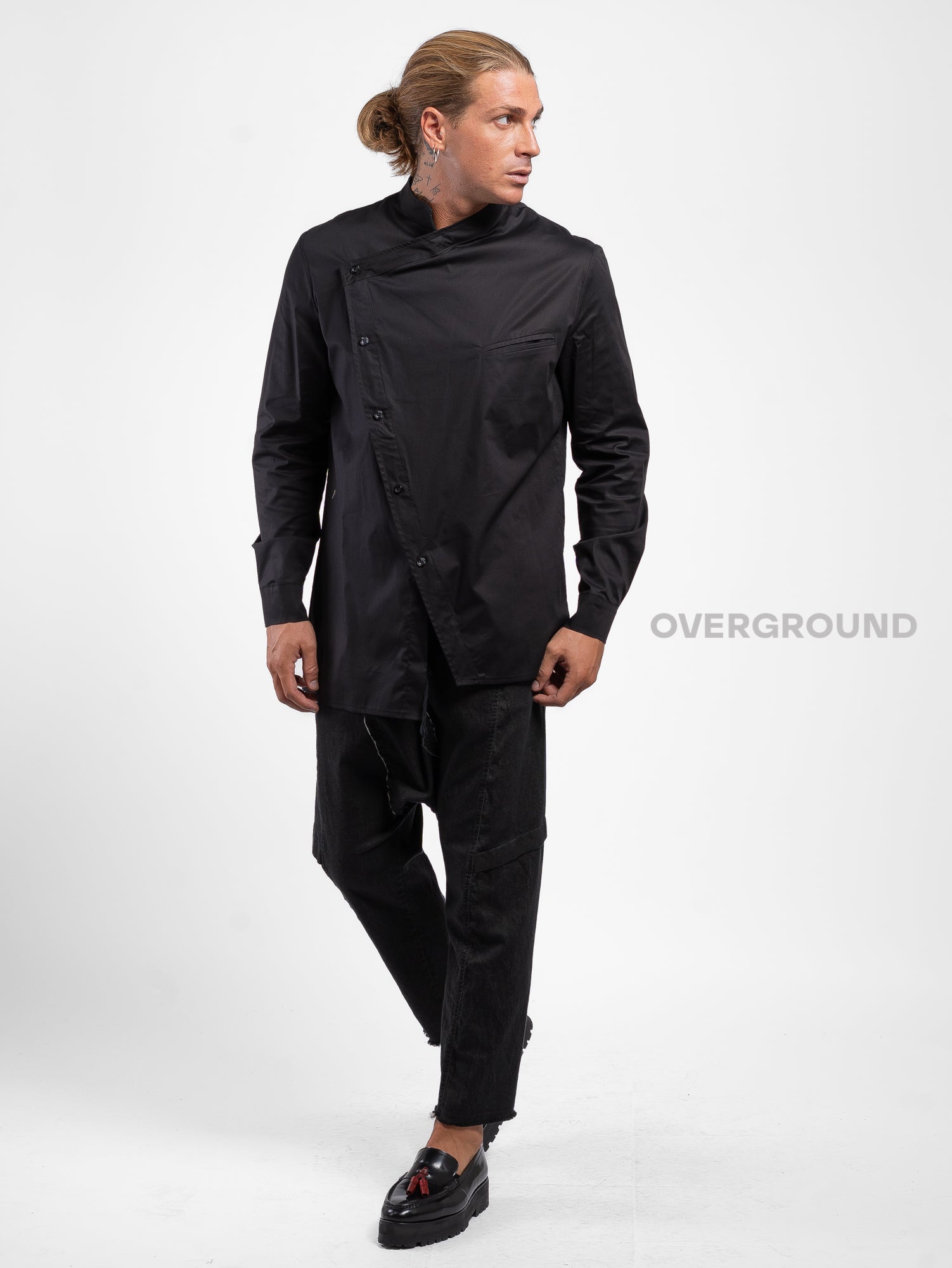 CAMICIA COLLO COREANA CON TASCHINO - OVERGROUND STORE