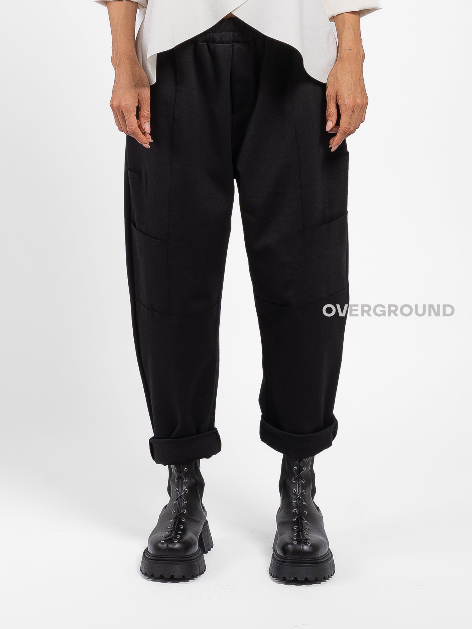 PANTALONE OVER CON CUCITURE E TASCHE SUL GAMBULE - OVERGROUND STORE