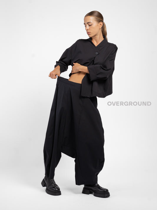 PANTALONE OVER CAVALLO BASSO GAMBULE LARGO