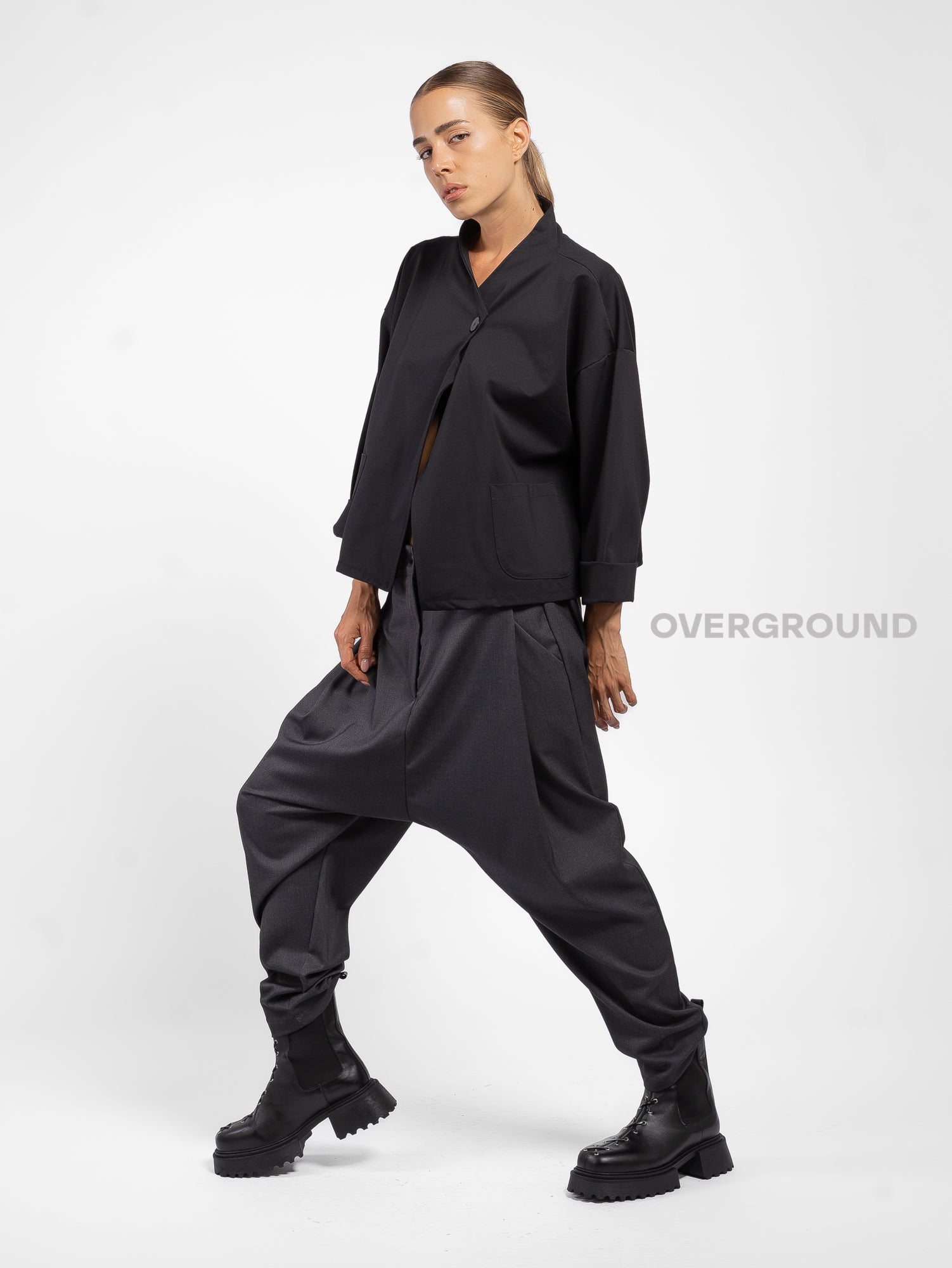 PANTALONE CAVALLO BASSO CON CINTURINO - OVERGROUND STORE