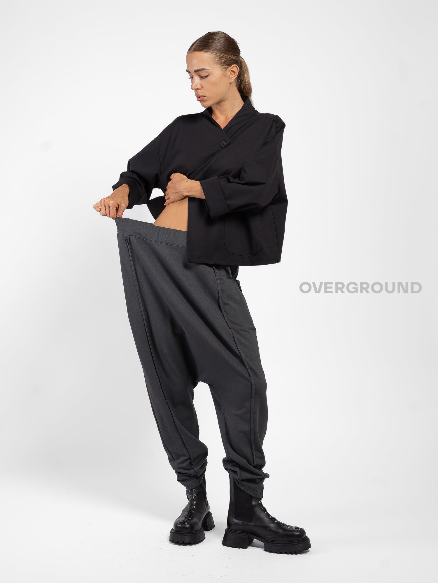 PANTALONE CAVALLO BASSO CON CUCITURE SUL GAMBULE - OVERGROUND STORE