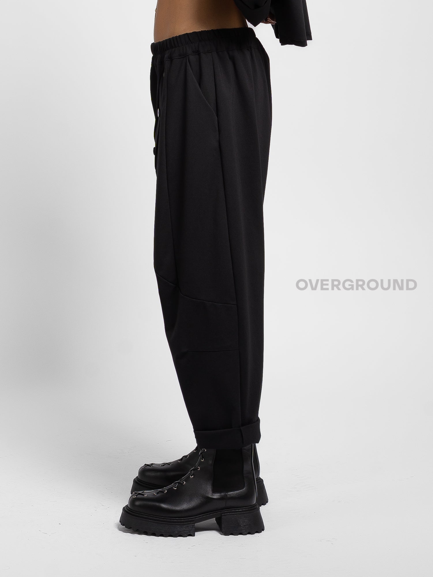 PANTALONE CAVALLO BASSO CON BOTTONI FRONTALI - OVERGROUND STORE
