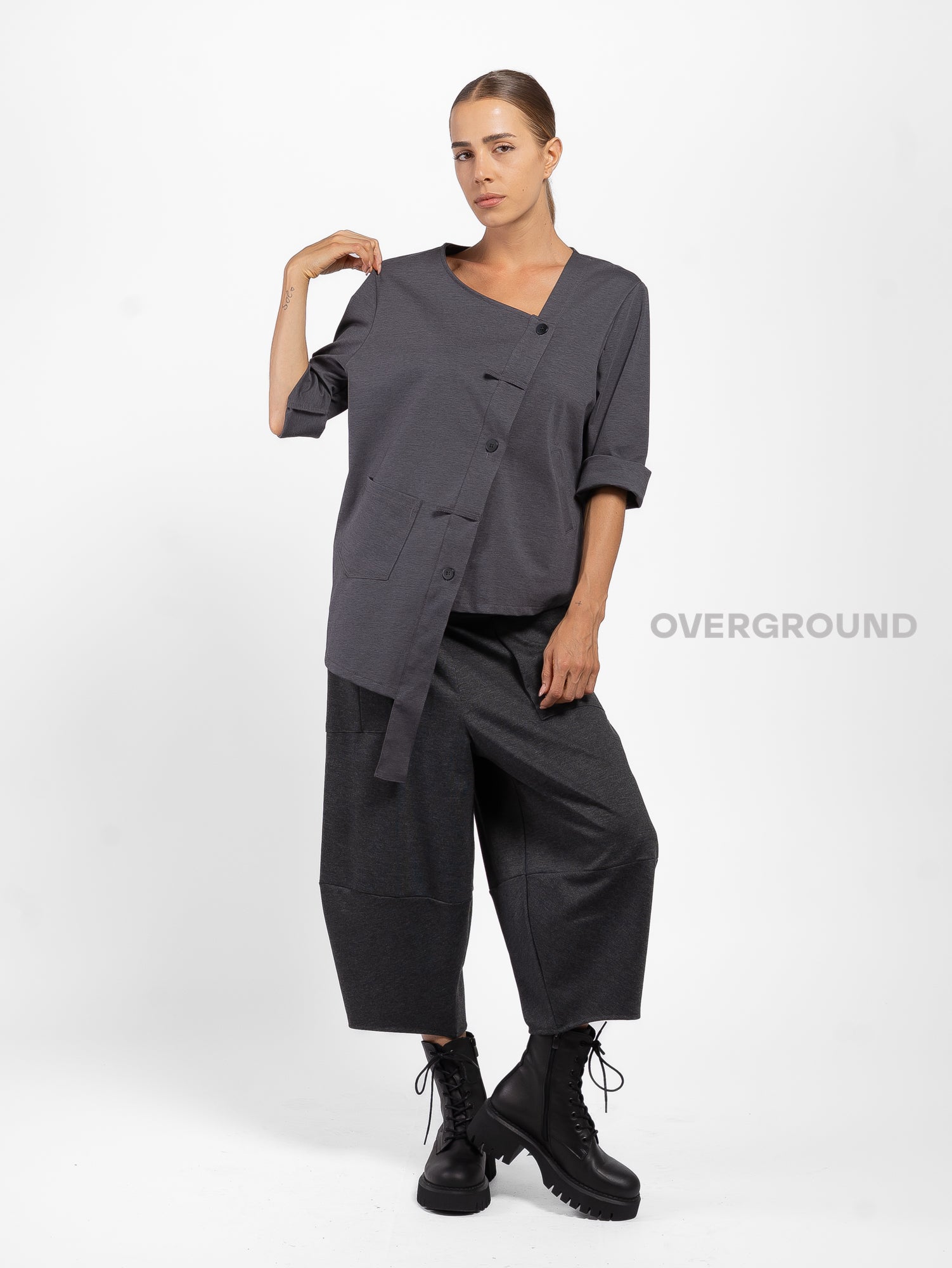 GIACCA CON ABBOTTONATURA ASIMMETRICA - OVERGROUND STORE