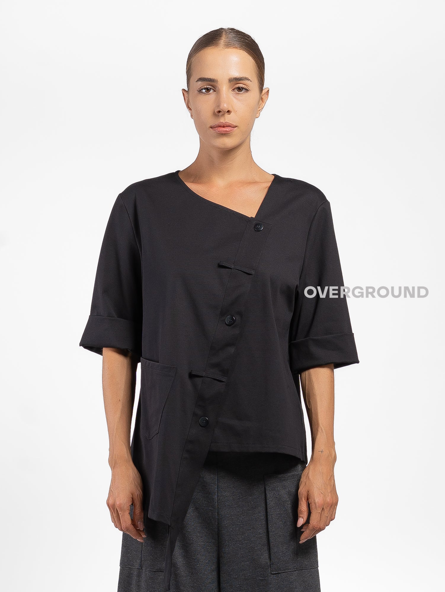 GIACCA CON ABBOTTONATURA ASIMMETRICA - OVERGROUND STORE