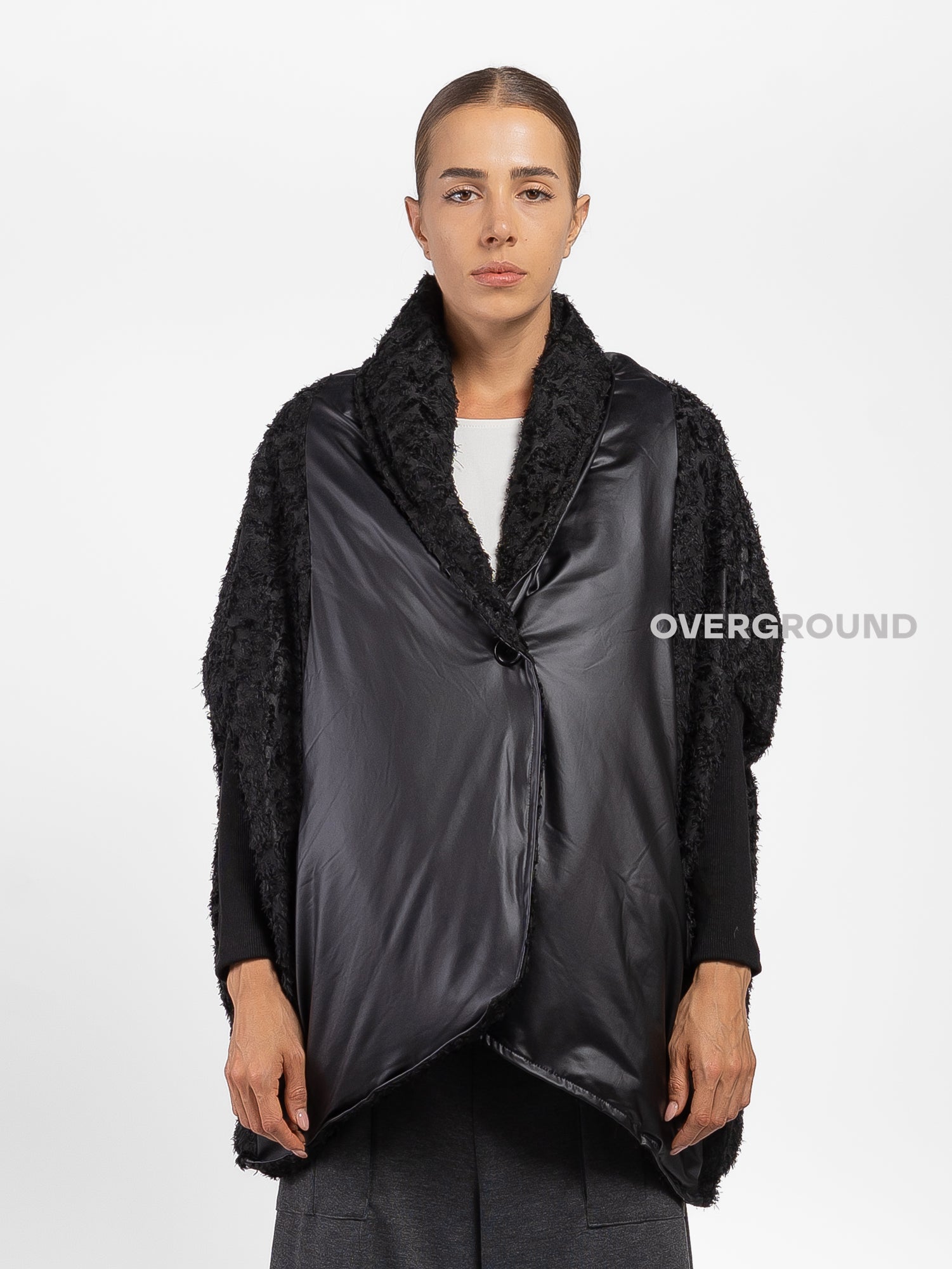 GIACCONE COLLO SCIALLATO CHIUSURA UN BOTTONE - OVERGROUND STORE