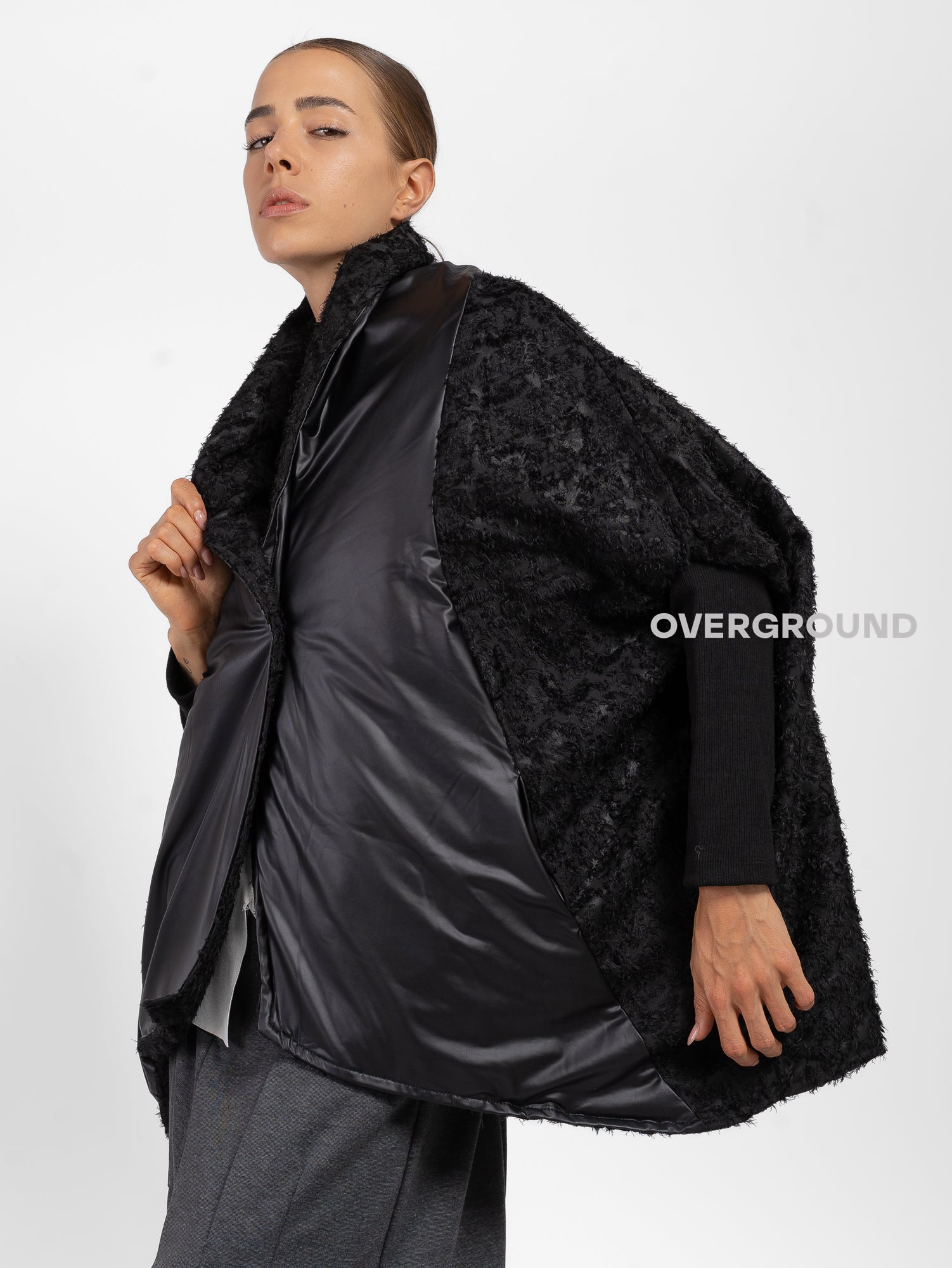 GIACCONE COLLO SCIALLATO CHIUSURA UN BOTTONE - OVERGROUND STORE