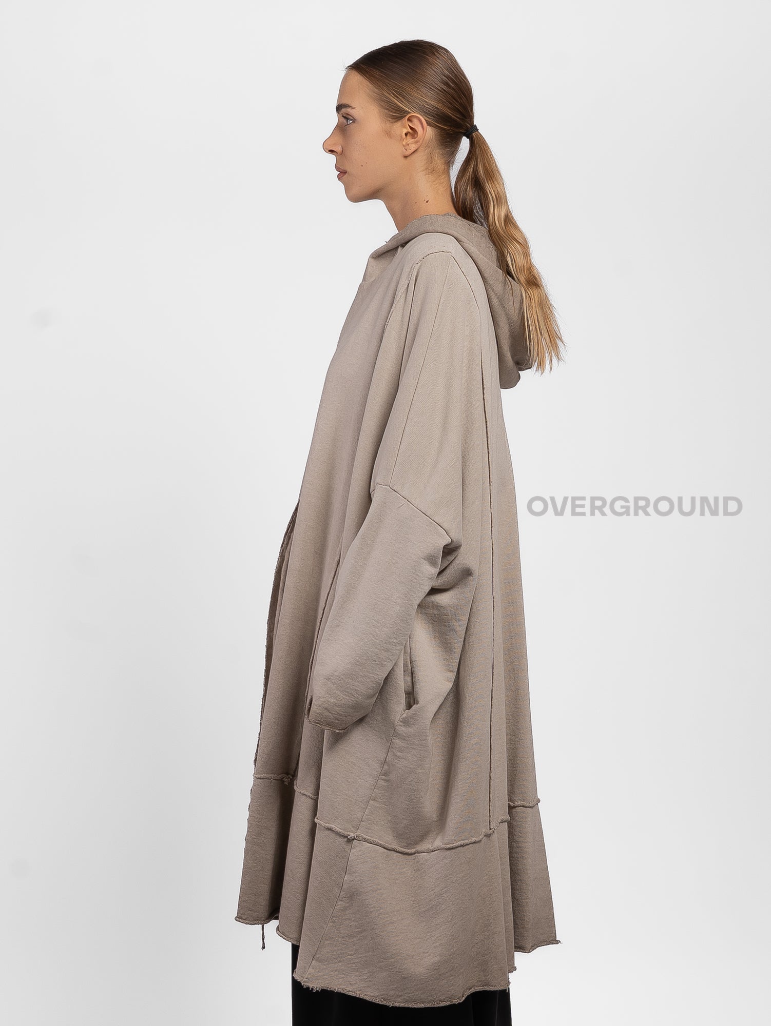 FELPA SPOLVERINO CON CERNIERA E CAPPUCCIO - OVERGROUND STORE