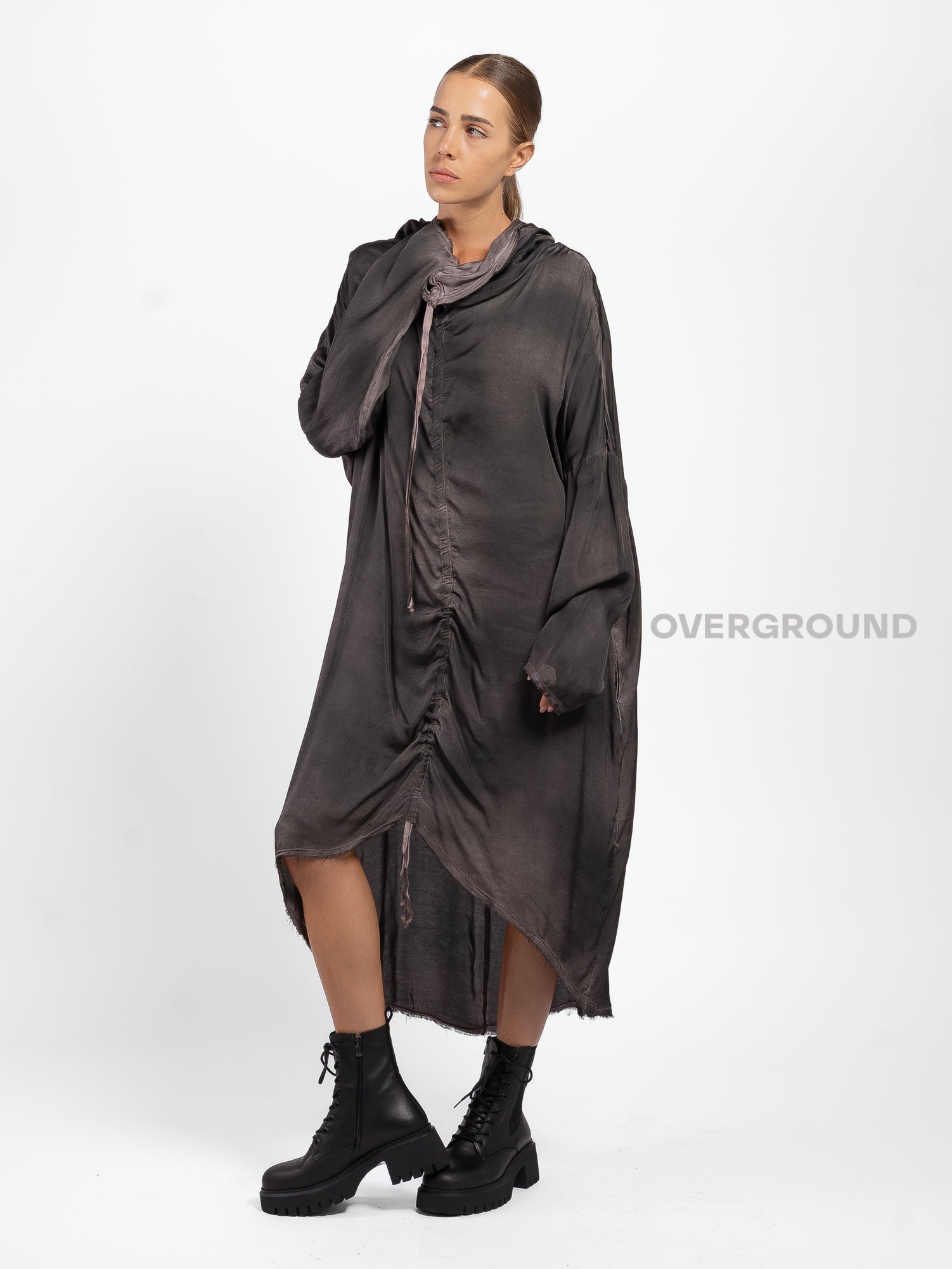 ABITO OVER CON RIPRESA DAVANTI TESSUTO SFUMATO - OVERGROUND STORE