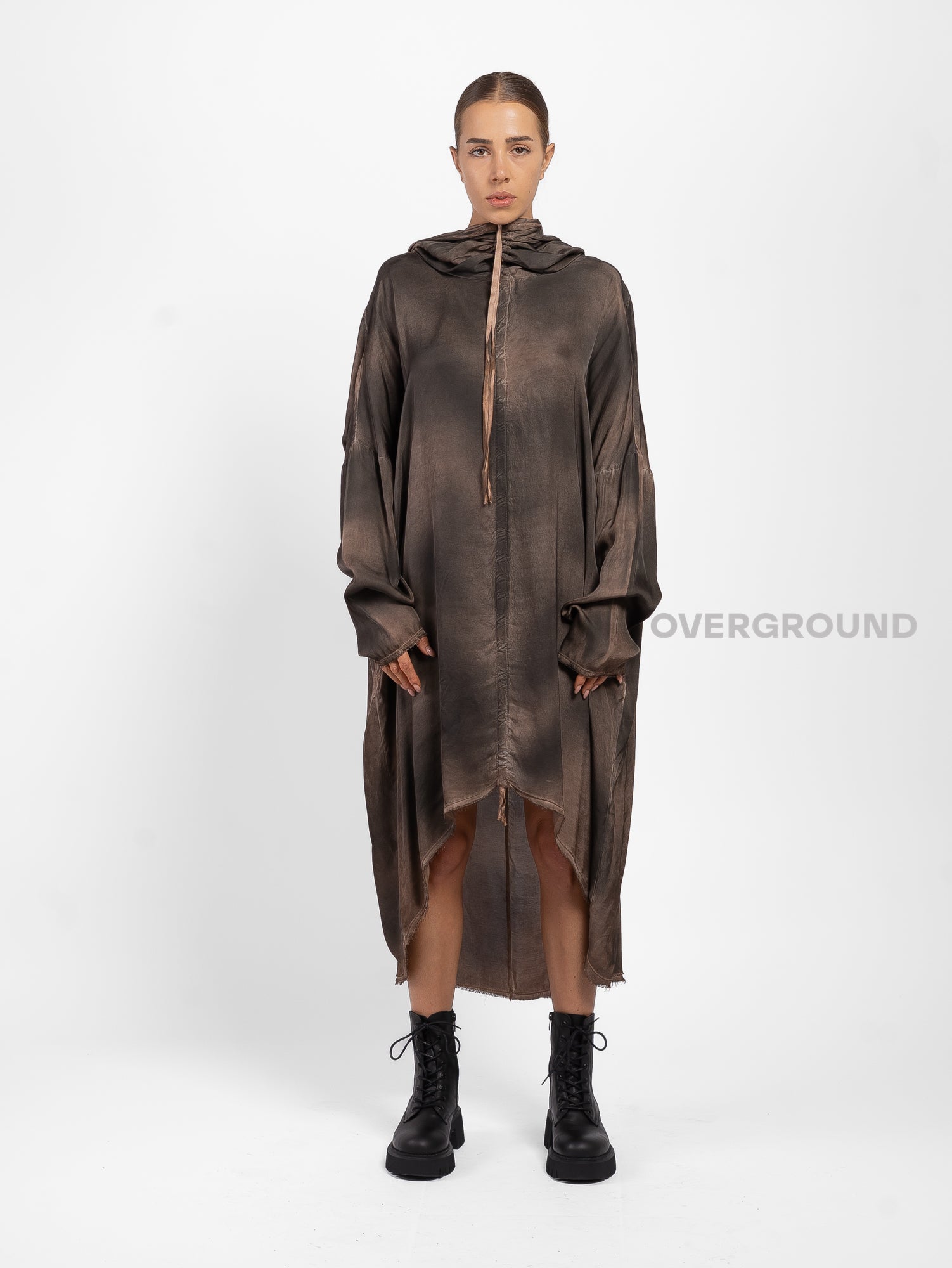 ABITO OVER CON RIPRESA DAVANTI TESSUTO SFUMATO - OVERGROUND STORE