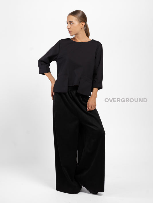 MAGLIA CORTA CON TASCHE DAVANTI