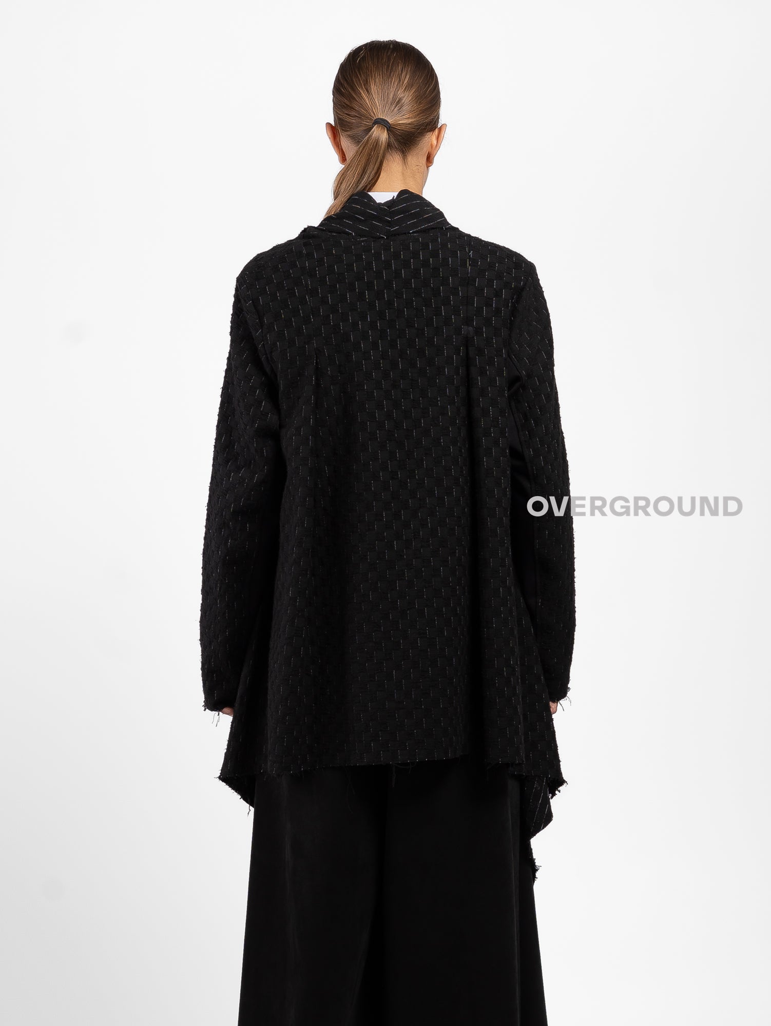 SPOLVERINO OVER ASIMMETRICO TESSUTO LAVORATO - OVERGROUND STORE