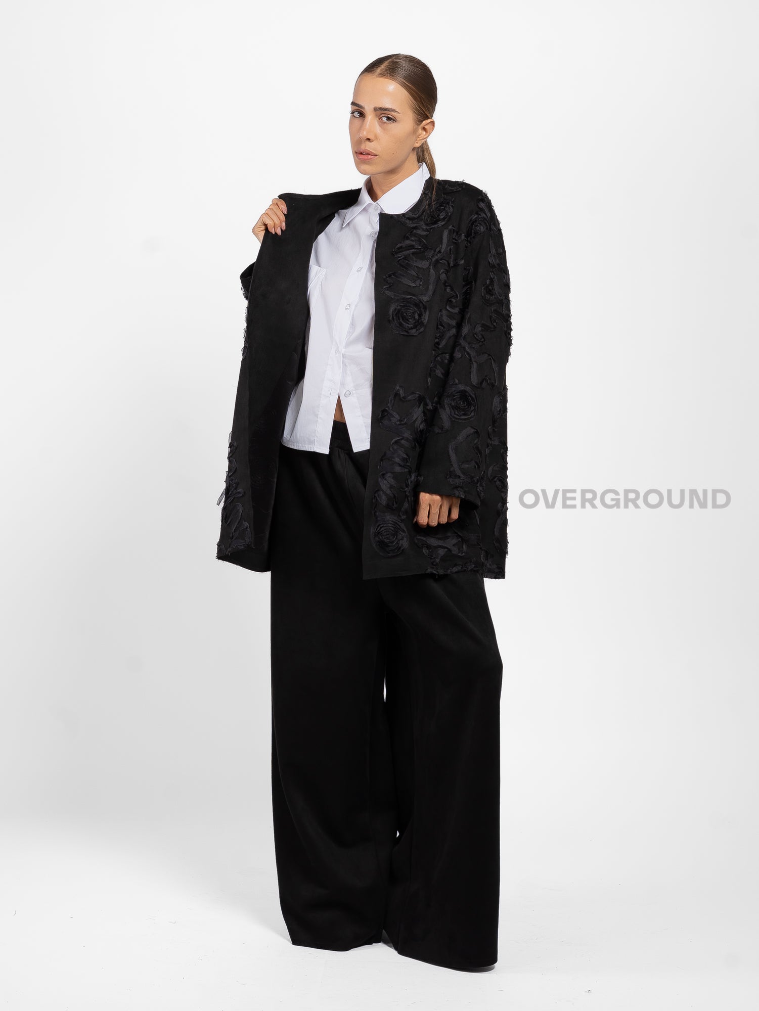 GIACCA APERTA CON TESSUTO LAVORATO - OVERGROUND STORE