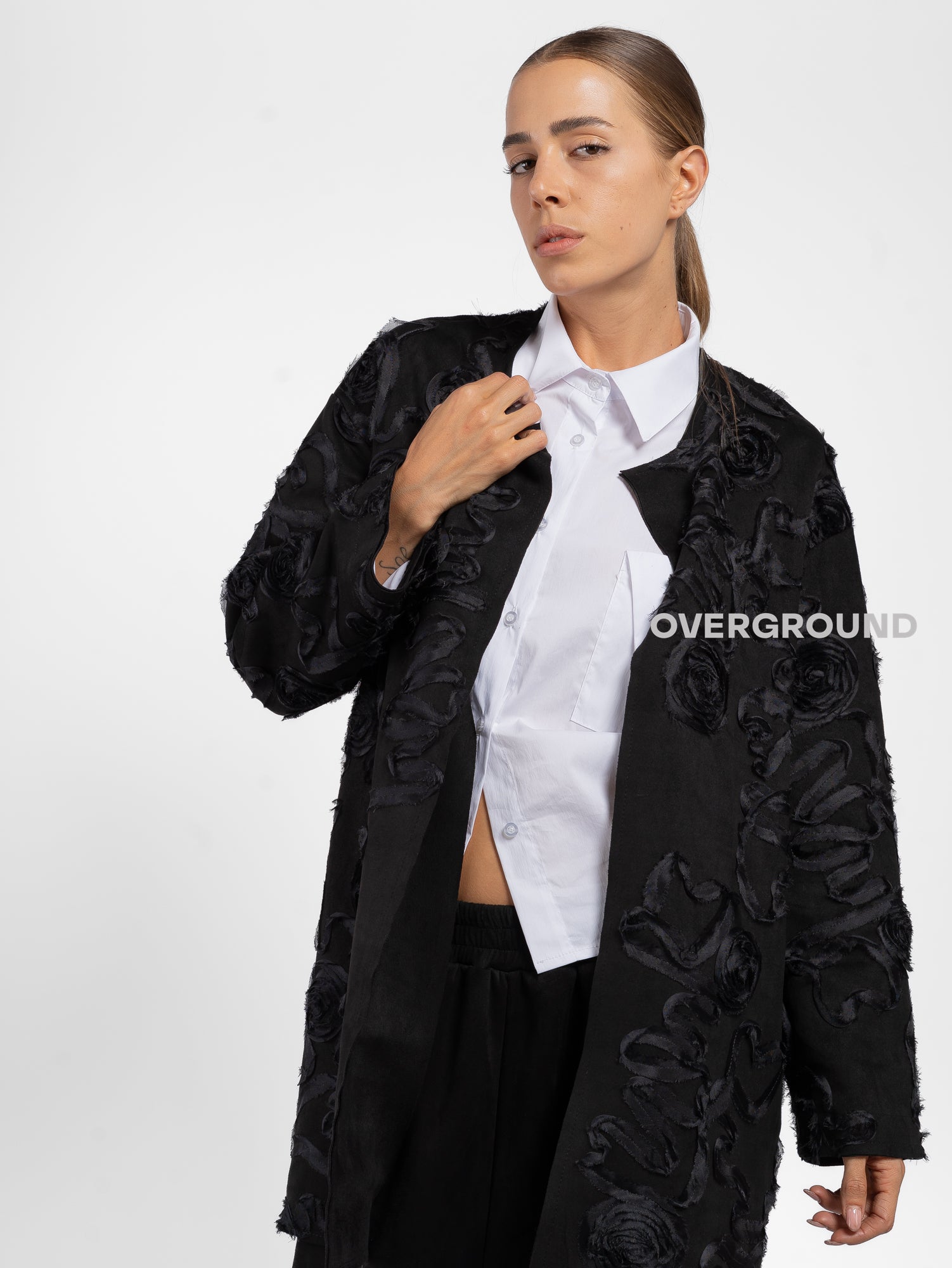 GIACCA APERTA CON TESSUTO LAVORATO - OVERGROUND STORE