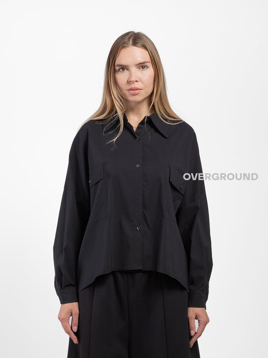 CAMICIA LARGA CON TASCONI DAVANTI