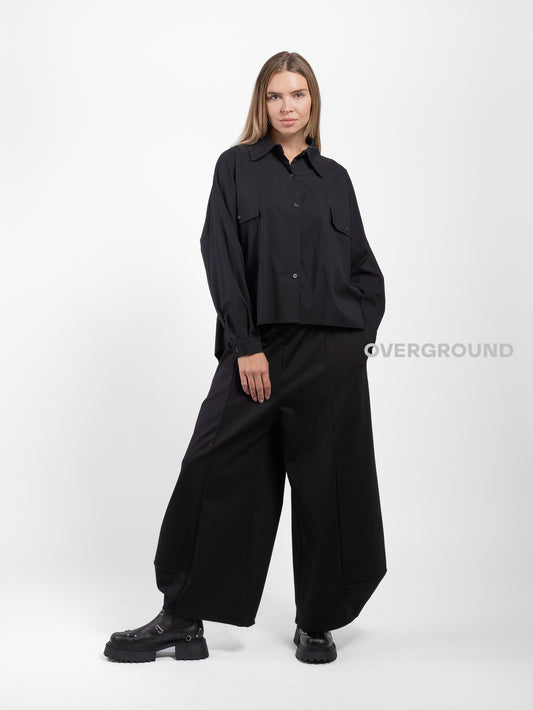 CAMICIA LARGA CON TASCONI DAVANTI