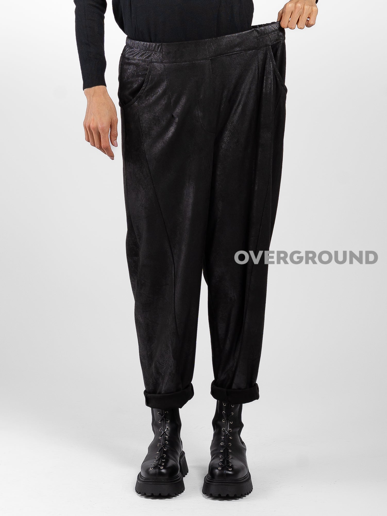 Pantalone ecopelle cuciture frontali - OVERGROUND STORE