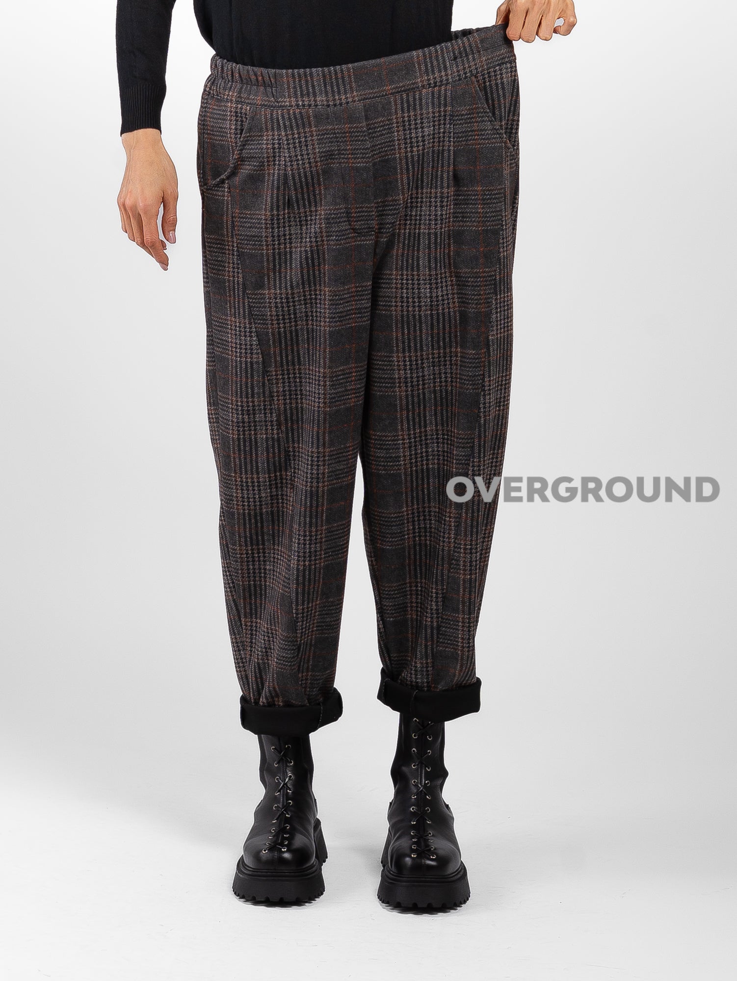 Pantalone in fantasia con tasche laterali