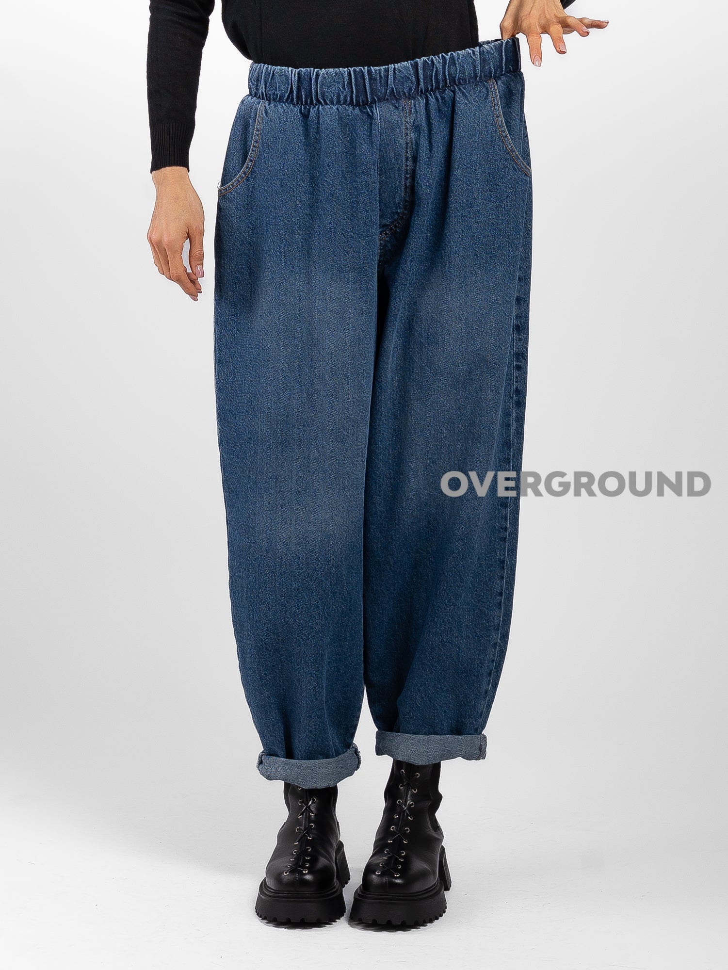 JEANS SUPER OVER GAMBULE LARGO - OVERGROUND STORE