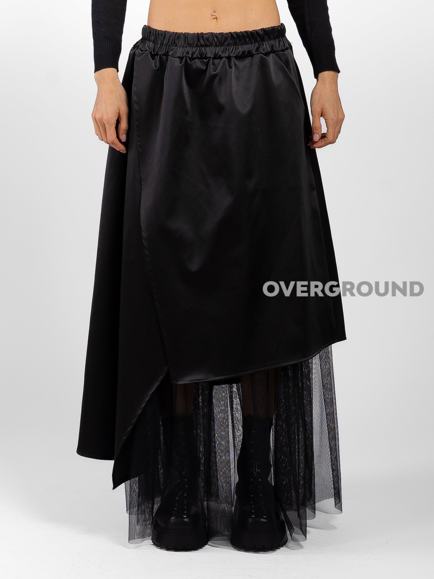 GONNA OVER DOPPIO TESSUTO CON TULLE