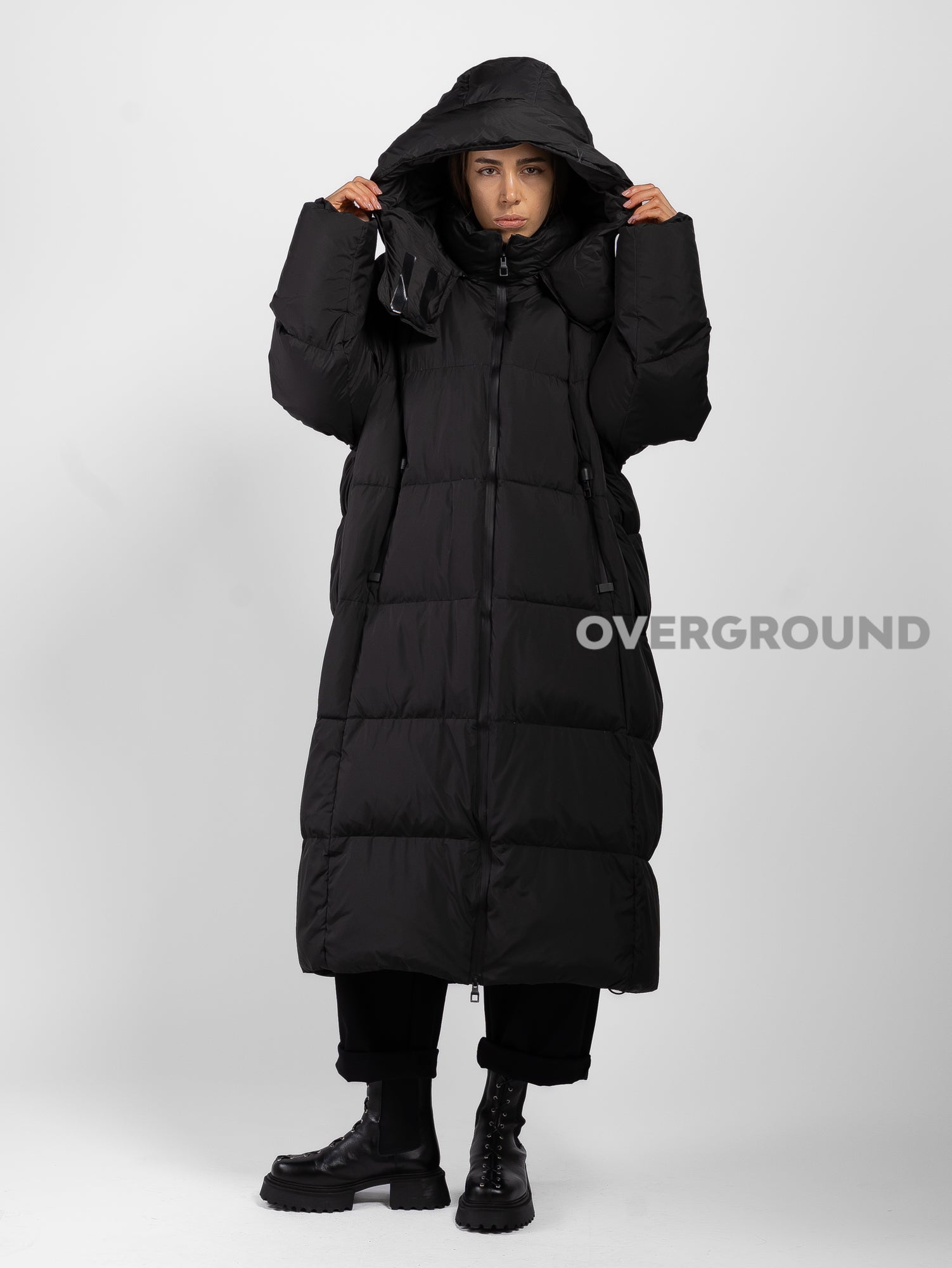 OVERSIZED DOWN JACKET WITH ZIPPERED POCKETS