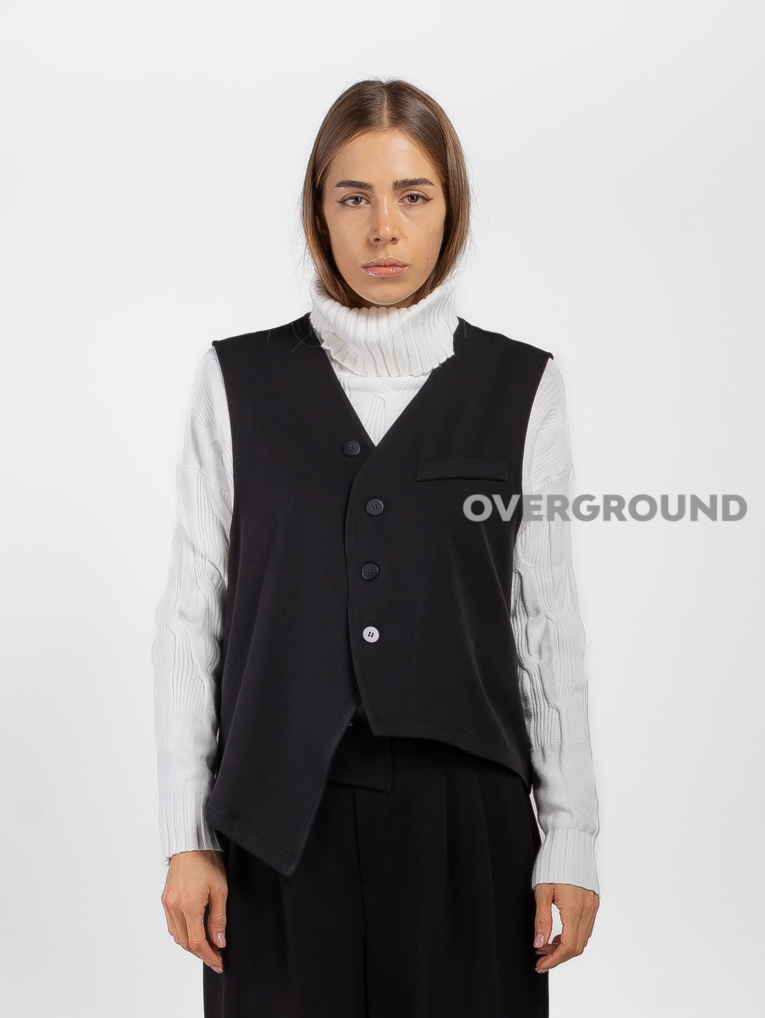 VEST WITH ASYMMETRIC BUTTONING