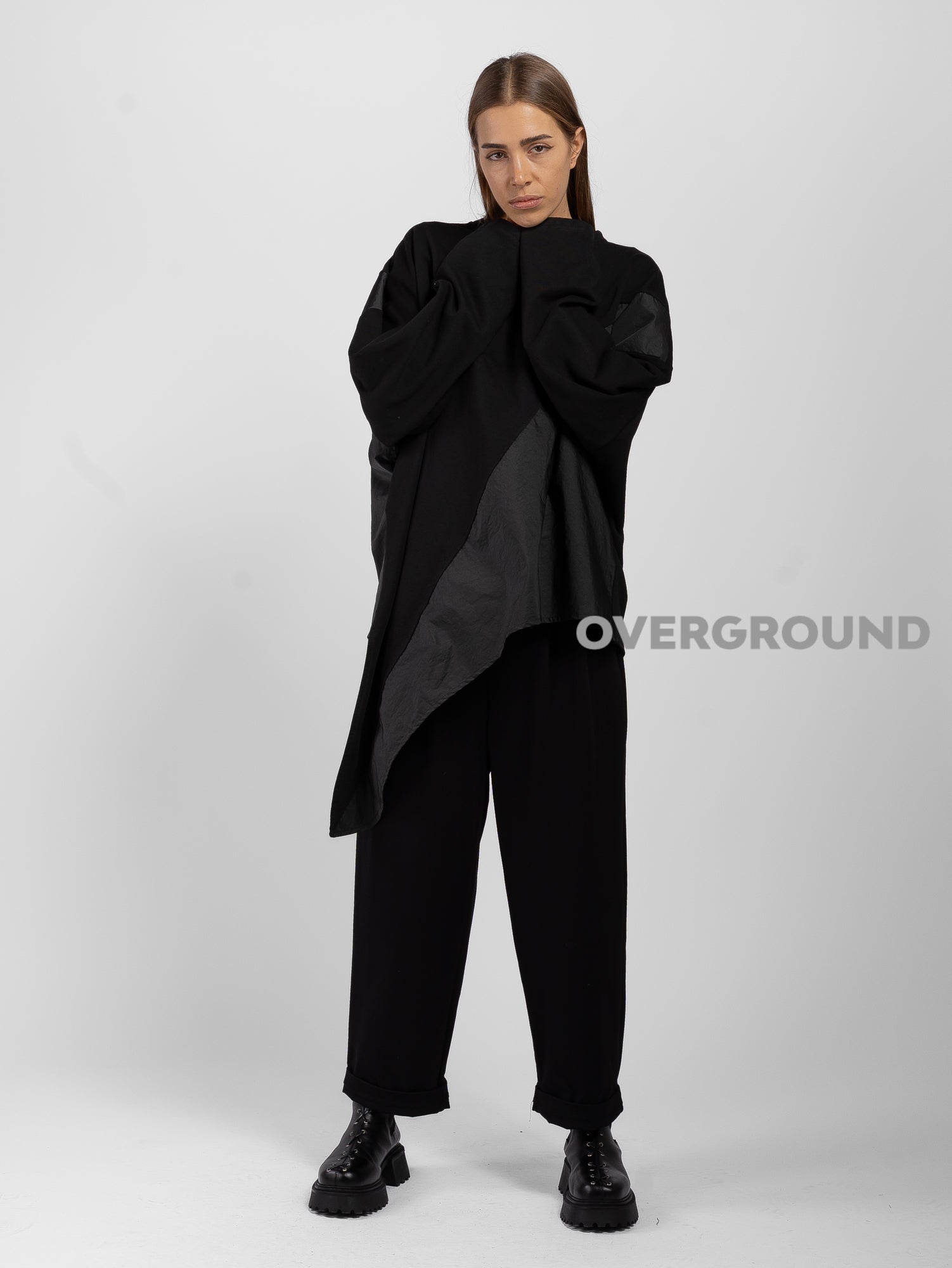 ASYMMETRIC OVERSIZED SWEATER WITH POINT