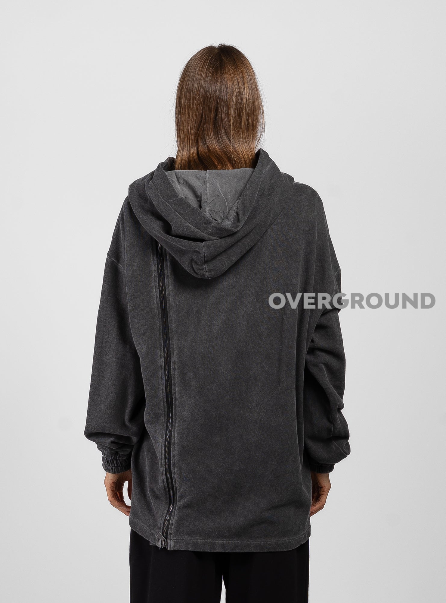 SWEATSHIRT WITH ZIP FRONT AND HOOD
