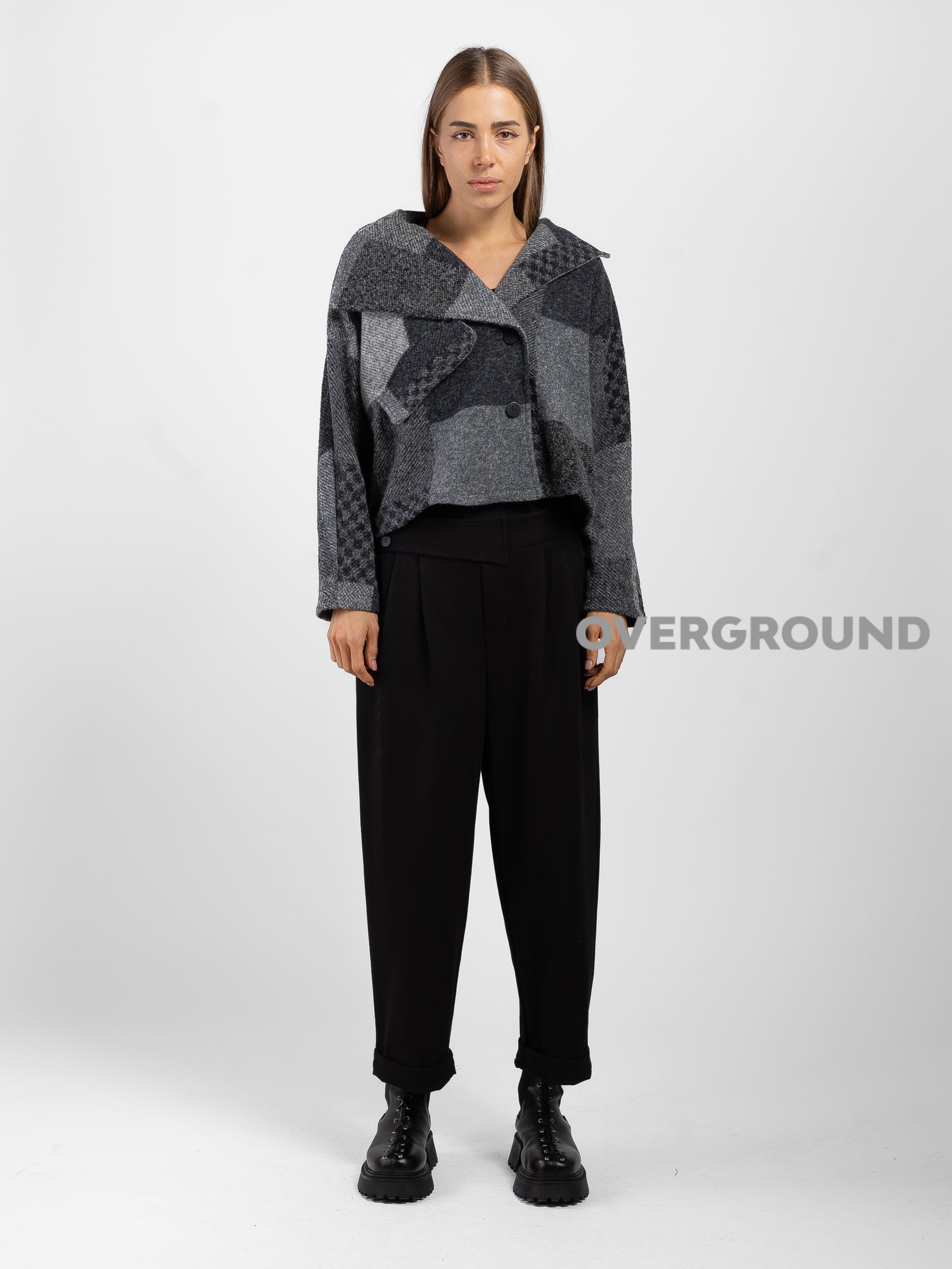 giacca in fantasia corta