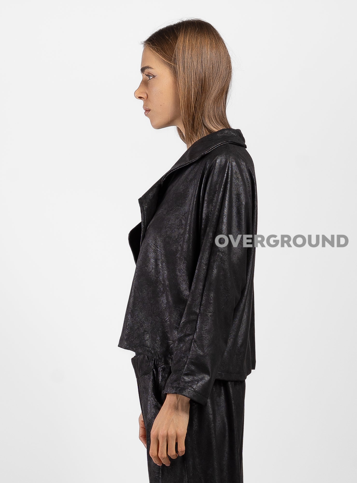 Giacca corta in ecopelle