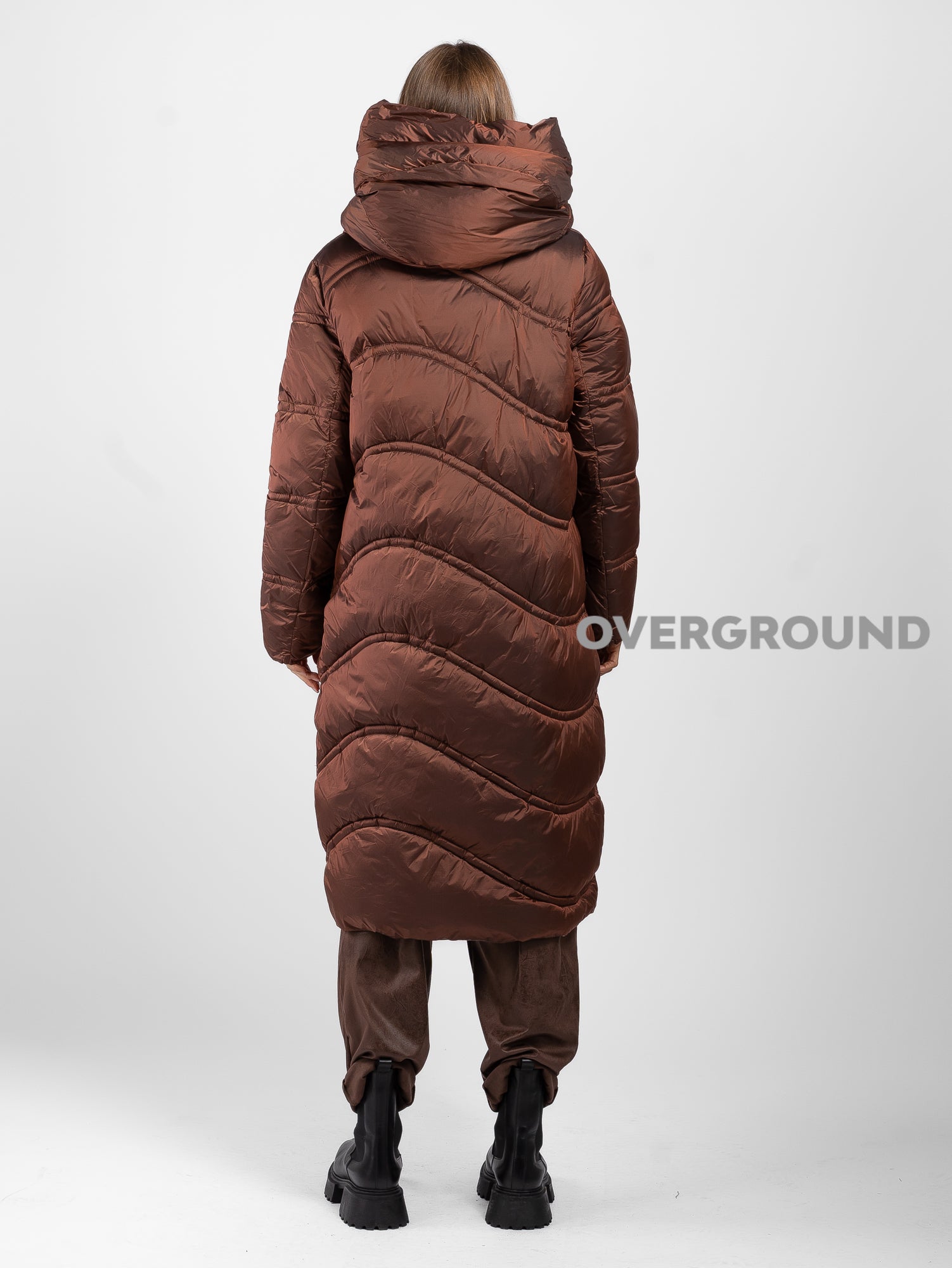 OVERSIZED DOWN JACKET WITH SHAWL COLLAR